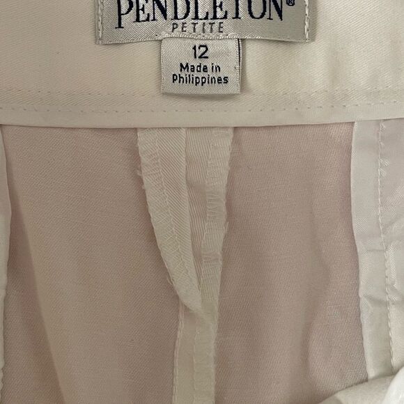 Pendleton White‎ Side Zip Cropped Pants size 12 - Picture 5 of 6